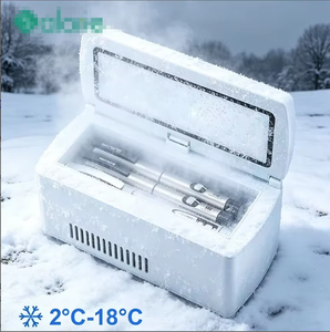 Boîte isotherme rechargeable pour insuline 2-18 ℃   Réfrigérateur portable avec écran HD, pour voyages en extérieur, congélateur pour médicaments et flacons d'insuline - Product Image 1