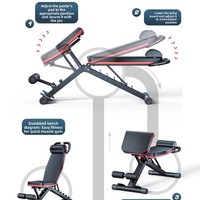 Banc de musculation pliable et réglable pour usage domestique, vente directe usine, équipement de fitness, banc de sit-up