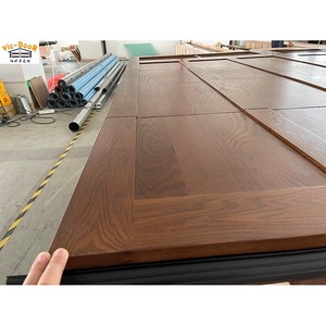 Puerta de garaje de diseño moderno para el hogar, Cedro sólido aislado, madera Real, cochera rústica personalizada, estilo de casa, ventanas de perspectiva de lujo - Product Image 4