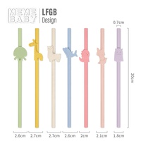 Pailles en silicone pliables pour enfants, sans BPA, de qualité alimentaire LFGB, personnalisables, réutilisables, écologiques et durables