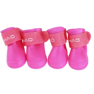 Sepatu Bot Anjing Anti-Slip 4pcs 100% Tahan Air untuk Luar Ruangan, Bahan TPR Lembut Ramah Lingkungan, Cocok untuk Semua Musim, Model Lucu - Product Image 3