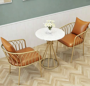 Silla Lateral de Metal Tapizada, Sillón de Descanso para Sala de Estar, Cafetería, Restaurante - Product Image 5