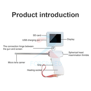 Cane femmina portatile pistola per inseminazione visiva HD 360 gradi girevole veterinaria artificiale digitale per Video inseminazione - Product Image 5