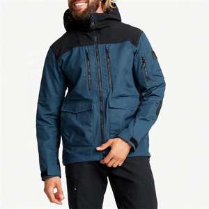Veste coupe-vent d'extérieur légère unisexe en toile imperméable à séchage rapide avec col à capuche personnalisable OEM vêtements pour hommes - Product Image 1