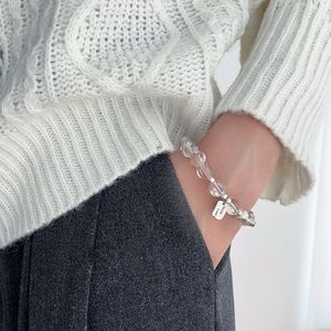 สร้อยข้อมือคริสตัลสีขาว S925 เงินแท้ พร้อมจี้นำโชค สำหรับทุกเพศ ใส่ได้ทุกวัน - Product Image 4