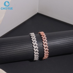 Collar de Moissanita Chapado en Oro Rosa de 10MM, Corte Brillante Redondo, Engaste en Canal, Certificado GRA, Joyería de Lujo para Mujer - Product Image 4