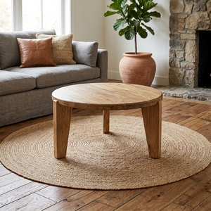 The Anya <b>Round</b> Coffee <b>Table</b> measures 60 cm in diameter, featuring a sleek design that combines elegance and functionality. - Product Image 5