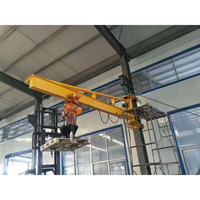 Grue à flèche électrique murale pour ateliers auxiliaires miniers, équipement de transport compact, anti-poussière et résistant à l'usure