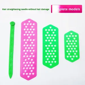 Agujas de plástico para el cabello caliente, rizador de peluquería, aguja para tirar del cabello, rebanadas para tirar del cabello que no dejan marcas, herramientas de nuevo producto para salón - Product Image 2