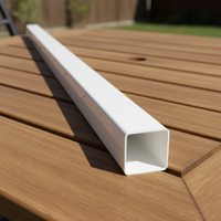 Tubería de PVC Plástica Blanca Cuadrada, Resistente a la Corrosión, Certificada ISO9001, Fabricada a Medida en Fábrica, Personalizable, MOQ