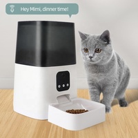 Distributeur automatique intelligent pour chats et chiens HASHI, en plastique, 5L, avec minuterie, dosage quantitatif, anti-gaspillage, vidéo, pour intérieur