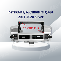Kit d'affichage Android ABS Meihua 12,3 pouces, cadre de tableau de bord, installation facile pour radio multimédia Infiniti QX60 2017-2020