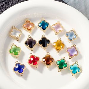 سحر البرسيم أربع أوراق الكريستال متعدد الكروم للنساء صنع المجوهرات ديي - Product Image 4