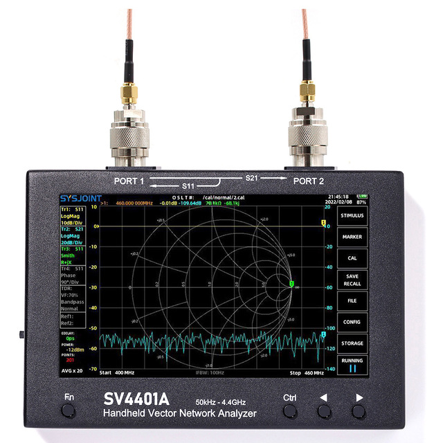 7-inch Large Screen Vector Network Analyzer SV4401A 50KHz-4.4GHz 100db Dynamic NanoVNA