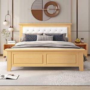 High-end Mahogany Nordic Modern Style Luxury Can Be Customized Bedroom Furniture Solid Wood <b>Bed</b> SWH-102 Modern Retro Solid Wood - Product Image 1