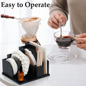 ที่วางกรองกาแฟพร้อมอุปกรณ์คนกาแฟสำหรับจัดระเบียบมุมกาแฟ - Product Image 3