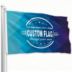 Impresión Digital, Cualquier Logotipo, Cualquier Diseño, Banderas Personalizadas Azules Promocionales de Poliéster 100D de Una o Dos Caras, Pancartas - Product Image 2