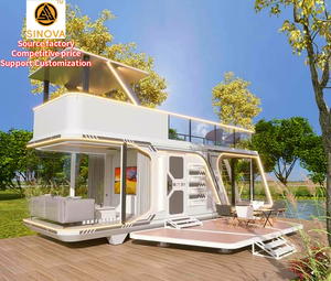 Maison en conteneur de luxe haut de gamme Capsule spatiale préfabriquée avec configuration panoramique complète - Product Image 1