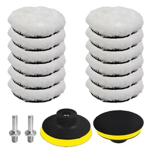 Polishing Pad Set 80mm Soft Wool Buffing <b>Bonnets</b> For Angle Grinder Car Polishing M10 Adapter Included - Product Image 1