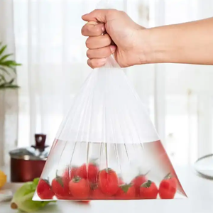 Supermarket Degradable Vegetable Fresh-Keeping Packaging Poly Flat Bag Clear Produce <b>Plastic</b> <b>Roll</b> Bag - Product Image 3
