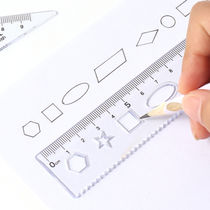 Cartoon 20Cm Flexibele Pvc Liniaal Set Geometrische Plastic Wiskunde Tools Voor Scholieren - Product Image 2