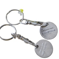 Porte-clés jeton personnalisé pour chariot de courses, lave-auto, distributeur automatique, blanchisserie, avec logo sur mesure