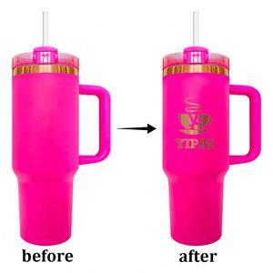Vaso de Viaje Personalizado con Logotipo H2.0, Negro, Blanco, Bañado en Cobre, 40 Onzas, Dorado, para Grabado Láser Personalizado - Product Image 2