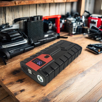Démarreur de voiture portable 8000 mAh avec lumière LED, compresseur d'air, batterie d'urgence multifonction pour voitures, camions, motos