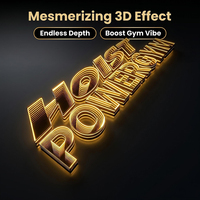 Enseigne LED personnalisée pour entreprise, effet miroir abyssal 3D, boîte lumineuse à lettres RVB colorées pour magasin et bar