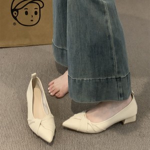 รองเท้าเจ้าสาวแบบสวมสไตล์แมรี่เจนสำหรับผู้หญิง คอลเลคชั่นฤดูใบไม้ร่วง-ฤดูร้อน ปี 2026 ส้นหนา ระบายอากาศได้ดี สายไขว้ หนังแท้ แฟชั่น - Product Image 2