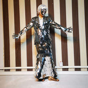 Traje de <span class=keywords><strong>espejo</strong></span> Festival Dj Traje de <span class=keywords><strong>espejo</strong></span> dorado Traje de mosaico Trajes de mosaico Traje de baile de mosaico de vidrio - Product Image 4