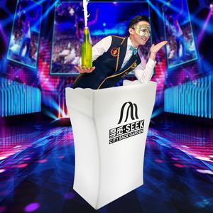 Seek City Back Garden KTV Stage Host Desk 70x40x110cm Plastic Lighted <b>Reception</b> <b>Counter</b> Commercial Use - Product Image 1