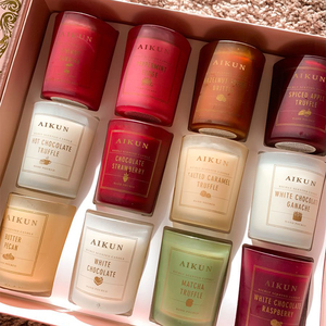 AIKUN Factory Manufacturer Bulk  High Quality Hand Poured OEM Scented Candle Set  for Office Space - Product Image 2