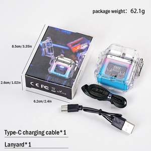 Meilleur prix boîte colorée <span class=keywords><strong>Smok</strong></span> Shop revêtement transparent double arc USB briquet électrique type-c charge rapide - Product Image 3