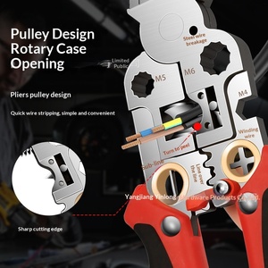 Key plate with measuring needle-nose pliers for electrician 16-in-one multifunctional cable cutting <b>wire</b> crimping stripping - Product Image 4