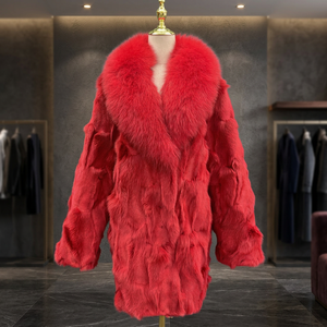 <b>Men's</b> Real Fox Fur Collar Waterproof Reversible Customizable Color & Logo Winter Bomber Jacket - Product Image 3