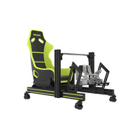 Simulateur de course automobile avec pédales, frein à main, volant, cockpit, siège de jeu, support de simulateur de course automobile
