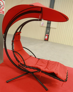 Muebles de exterior para patio, <span class=keywords><strong>tumbona</strong></span> <span class=keywords><strong>colgante</strong></span> <span class=keywords><strong>con</strong></span> <span class=keywords><strong>sombrilla</strong></span>, soporte de metal para jardín, hamaca columpio flotante, silla <span class=keywords><strong>con</strong></span> dosel - Product Image 6