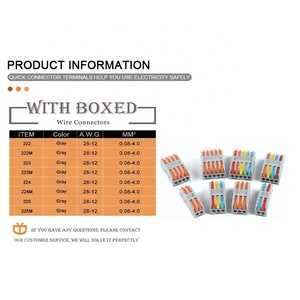 Đóng Hộp Kết Nối Dây Mông Nhanh <span class=keywords><strong>Push</strong></span>-In 2/3/4/5 Pin Thiết Bị Đầu Cuối Dây Dẫn Trang Chủ Đèn Led Cáp Điện Nối Dây Nối - Product Image 2