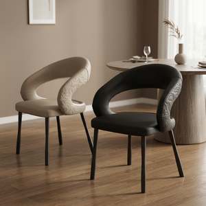 Chaise de salon portable en cuir PU moderne, dossier solide, design ergonomique, style contemporain, mobilier d'extérieur, d'école et de maison - Product Image 2