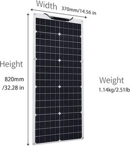 10W-300W panneaux solaires flexibles photovoltaïques panneaux solaires monocristallins pour toit <span class=keywords><strong>camping</strong></span> <span class=keywords><strong>camping</strong></span> pour usage extérieur - Product Image 2
