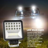 Luces Antiniebla Cuadradas LED de 126W, 12600LM, Luz de Trabajo Diurna, Lámpara Antiniebla para Conducción Todoterreno, Faro Delantero para Automóvil y Motocicleta
