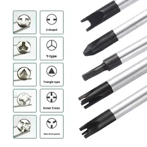 <span class=keywords><strong>ไขควง</strong></span>อเนกประสงค์ 5-in-1 คุณภาพสูง ขนาดกะทัดรัด พกพาสะดวก แม่เหล็กแรง รูปตัว U รูปตัว Y รูปสามเหลี่ยม 150 มม. - Product Image 2