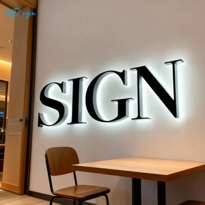 Cửa Hàng Quảng Cáo Nane Đăng Board Trong Nhà LED Xây Dựng Bảng Hiệu Công Ty Văn Phòng Kinh Doanh Tường LED Ánh Sáng Logo 3D Thư Đăng Ký Ngoài Trời - Product Image 2