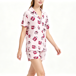 Ensemble de pyjamas en bambou pour femmes, haute qualité, en stock, prix bas, vêtements de nuit, pièce unique disponible, vente en gros, stock de liquidation - Product Image 2