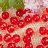 Perles de terre transparentes de 6 mm à 20 mm, perles acryliques à 96 faces, rideau de porte, matériel de bricolage, matériel de fabrication de perles en gros