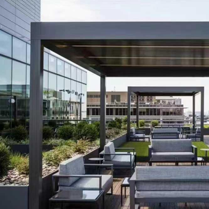 उच्च शक्ति प्रतिवर्ती लाउवेल्ड पेगोलिया विरोधी जंग विंडप्रूफ कैनोपी और आउटडोर मनोरंजन अंतरिक्ष - Product Image 2