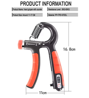 Equipo de Ejercicio para Fortalecer la Mano, Muñeca o Dedos, con Peso Ajustable de 5-60 kg, Contador Integrado, Personalizable