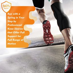 Penyangga Lutut Kompresi untuk Nyeri Lutut saat Berolahraga, Berlari, Bola Basket, Gym, Pereda Nyeri Sendi Arthritis - Product Image 6