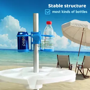 Tempat gelas minum plastik payung pantai portabel untuk kopi dan kaleng